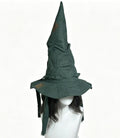 Wrinkled Wizard Witch Hat for Halloween - Green