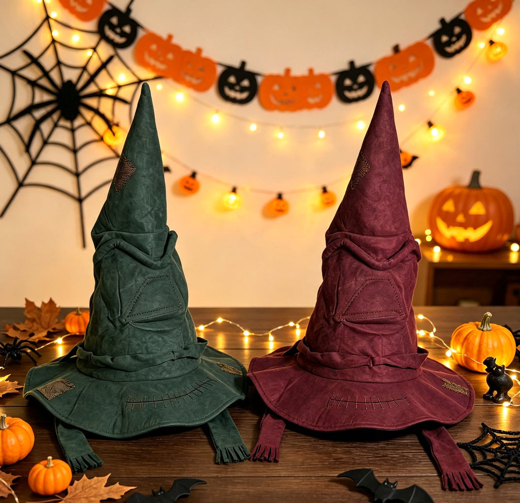 Wrinkled Wizard Witch Hat for Halloween