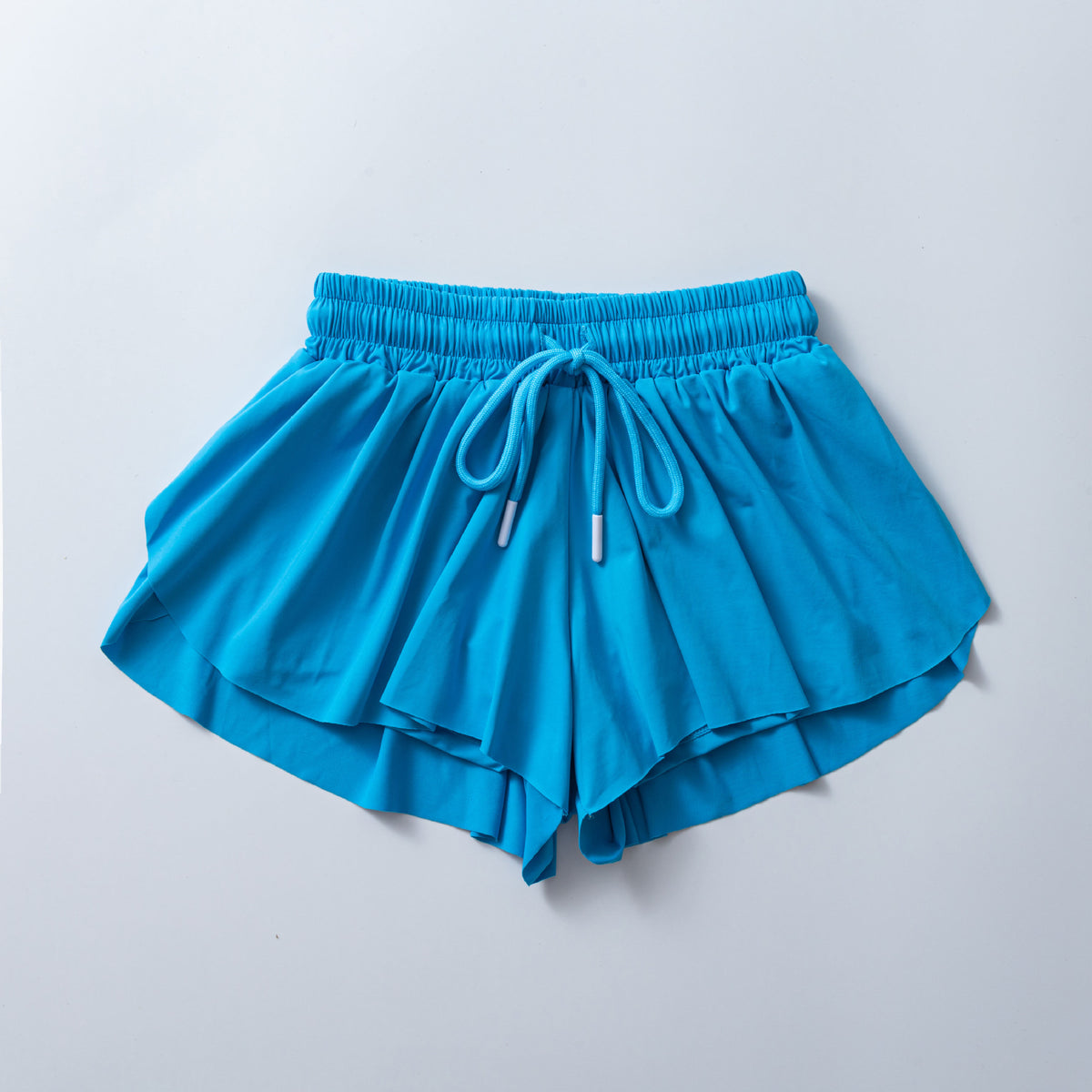 Flowy Butterfly Athletic Shorts With Liner - Blue - 1