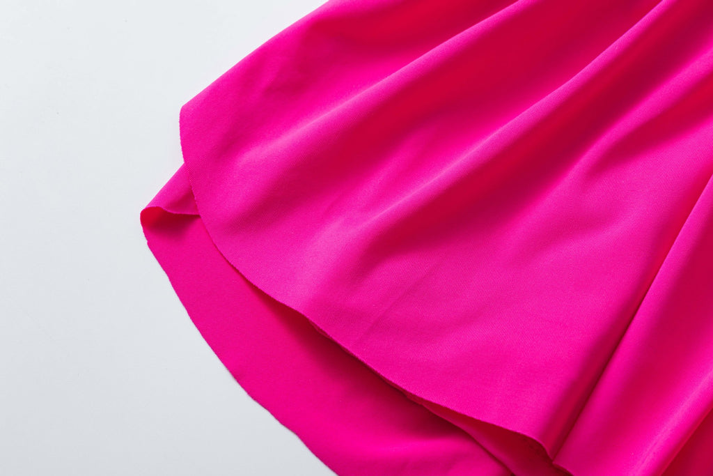 Flowy Butterfly Athletic Shorts With Liner - Fuchsia - 4