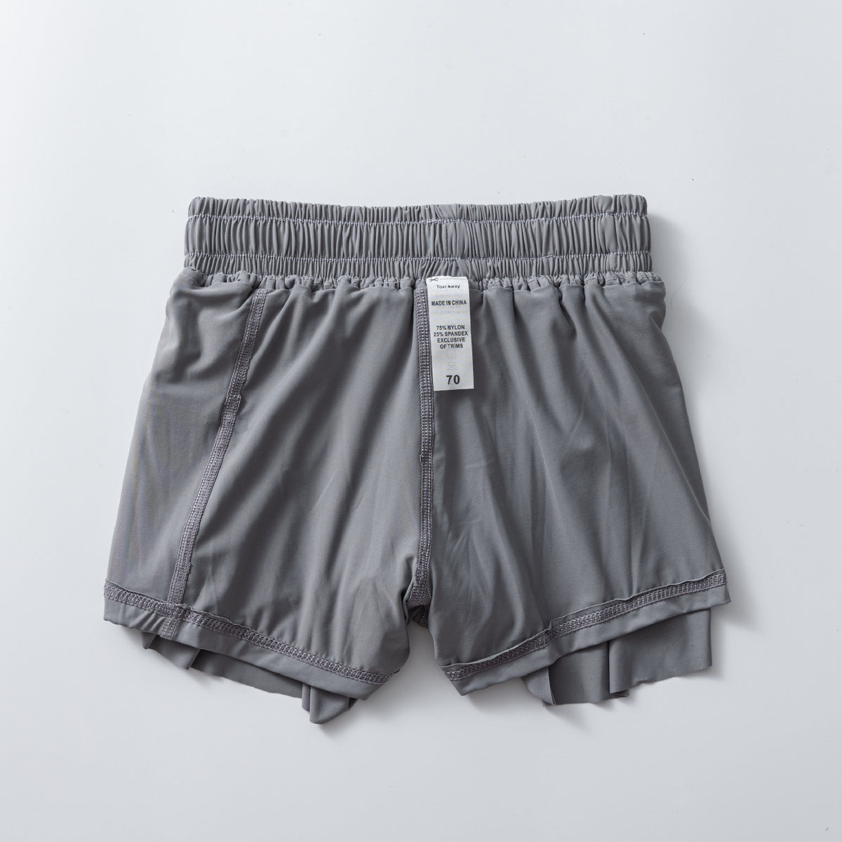 Flowy Butterfly Athletic Shorts With Liner - Grey - 9