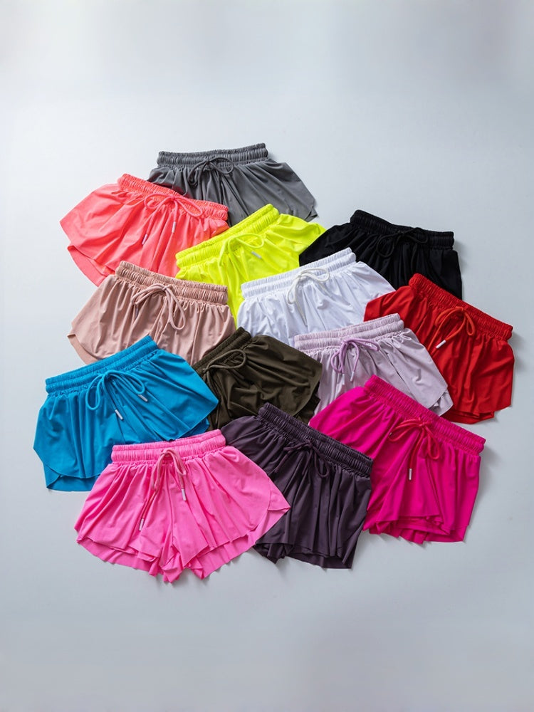 Flowy Butterfly Athletic Shorts With Liner