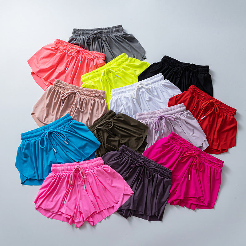 Flowy Butterfly Athletic Shorts With Liner - view 1