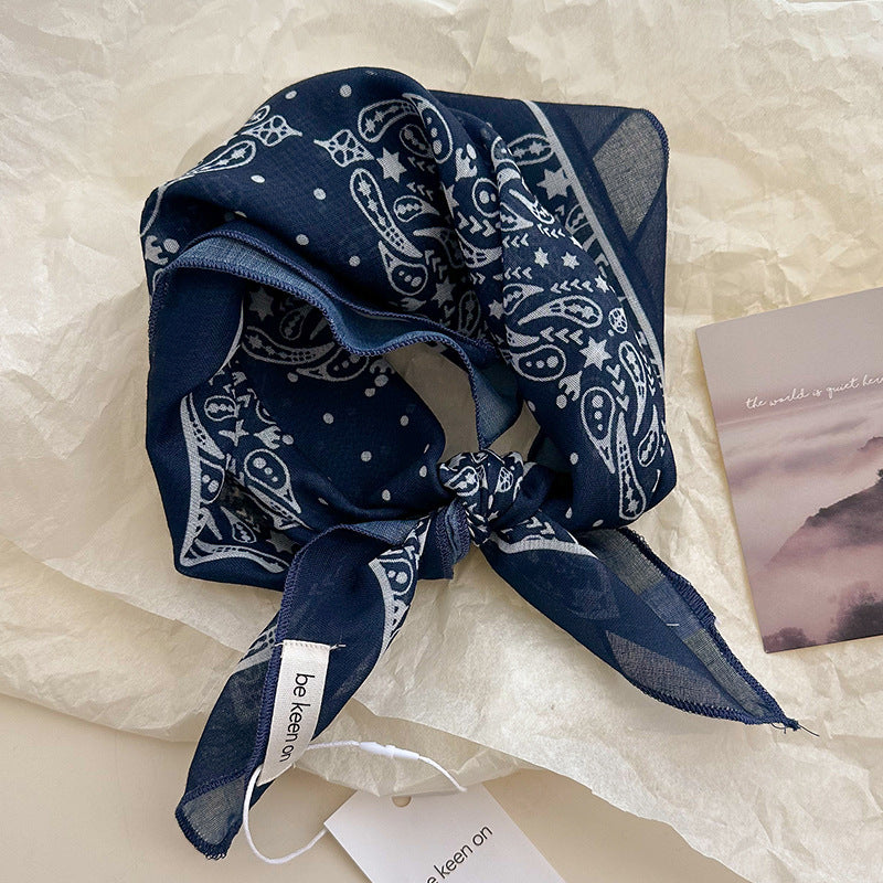 Woodblock Paisley Bandana Neck Scarf - NO02