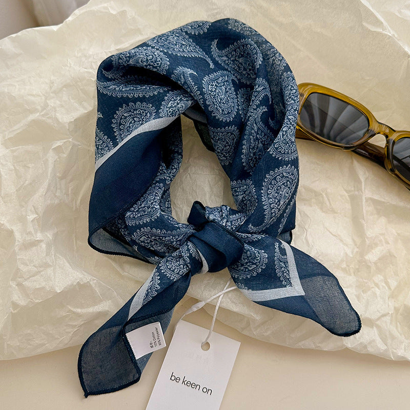 Woodblock Paisley Bandana Neck Scarf - NO03