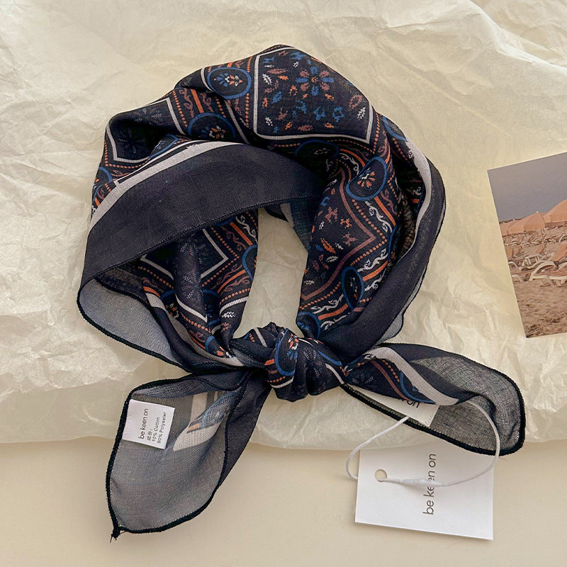 Woodblock Paisley Bandana Neck Scarf - NO04