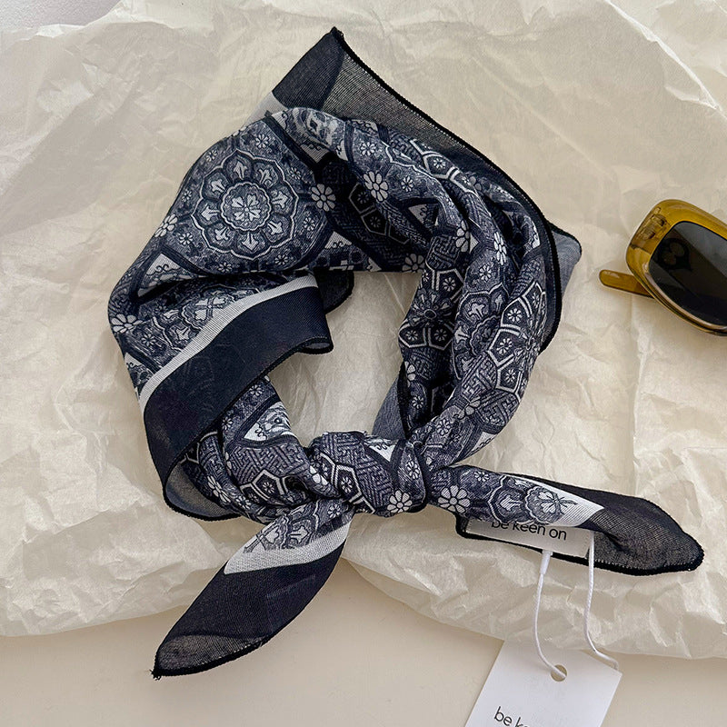Woodblock Paisley Bandana Neck Scarf - NO05
