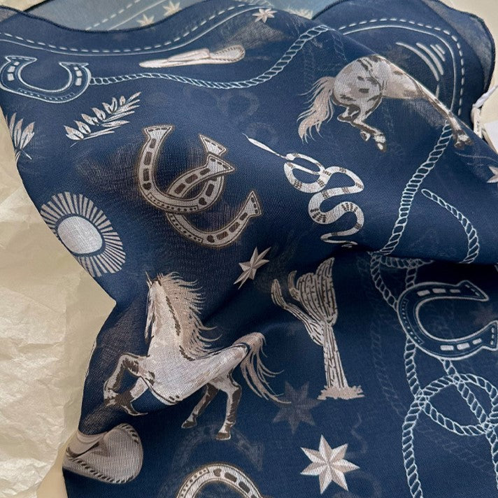 Woodblock Paisley Bandana Neck Scarf - view 1