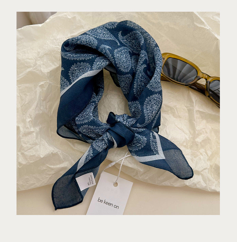 Woodblock Paisley Bandana Neck Scarf - view 3