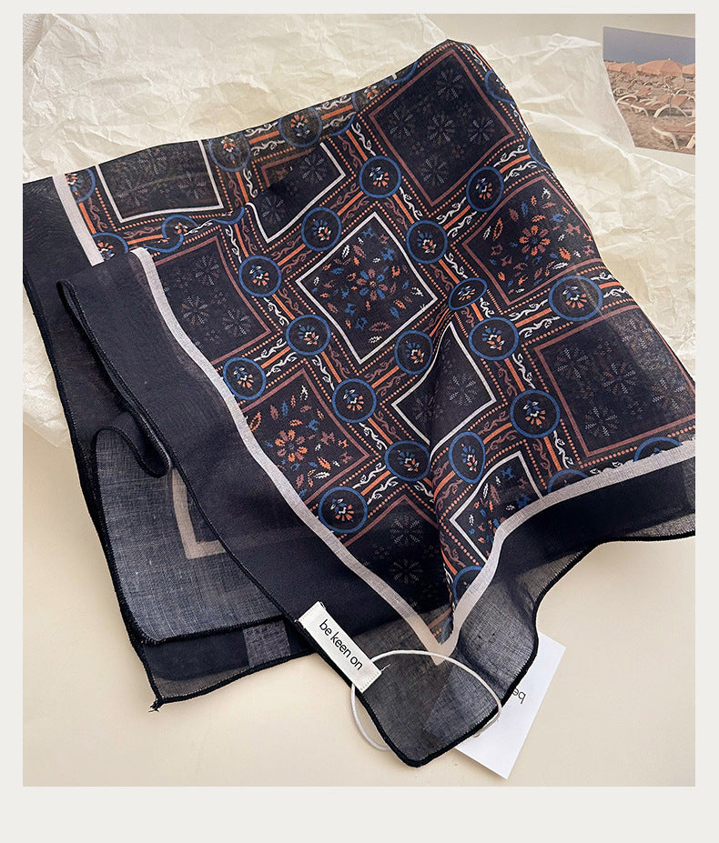 Woodblock Paisley Bandana Neck Scarf - view 5