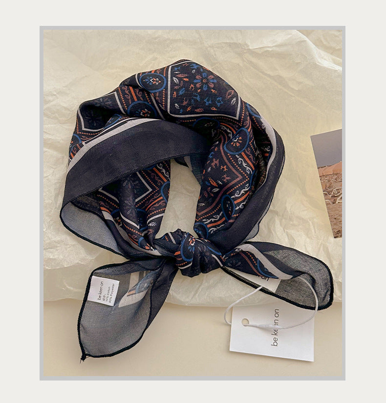 Woodblock Paisley Bandana Neck Scarf - view 6