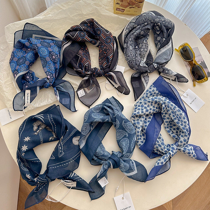 Woodblock Paisley Bandana Neck Scarf - view 8