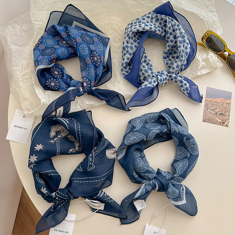 Woodblock Paisley Bandana Neck Scarf - view 9