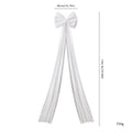 Large Velvet Bow Tree Topper With Draping Tails - XL_White