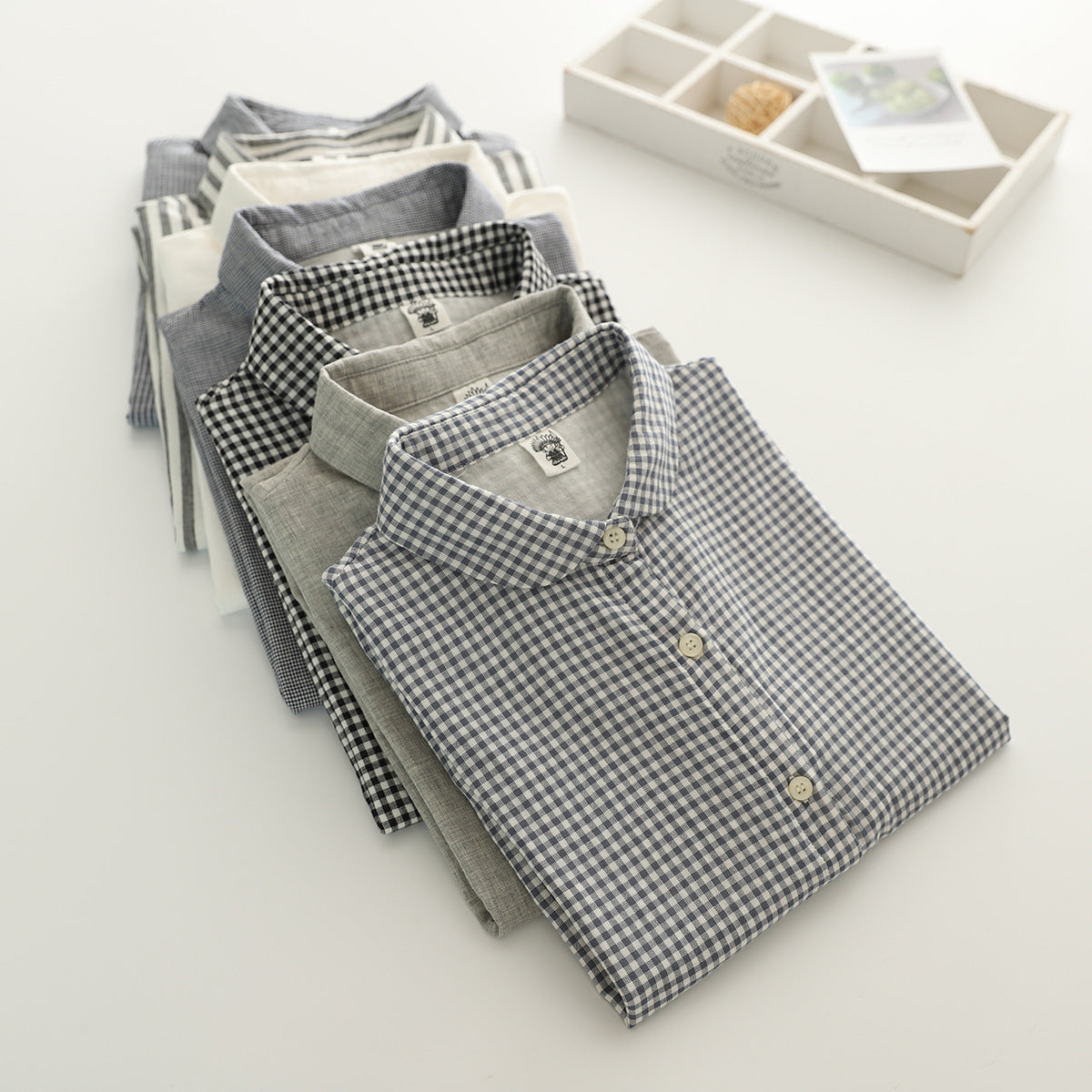 Cap Sleeve Cotton Gauze Button Down Shirt - view 3
