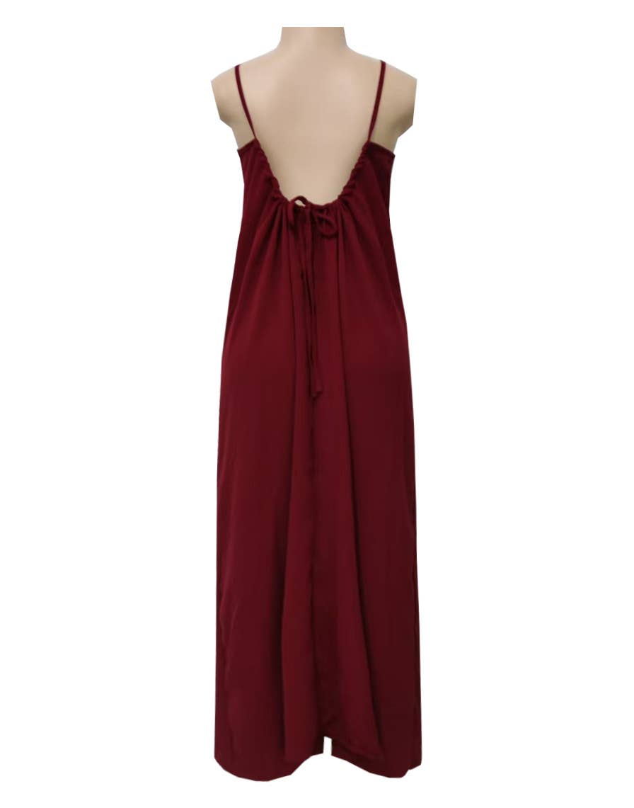 Oversized Cami Maxi Dress With Open Back