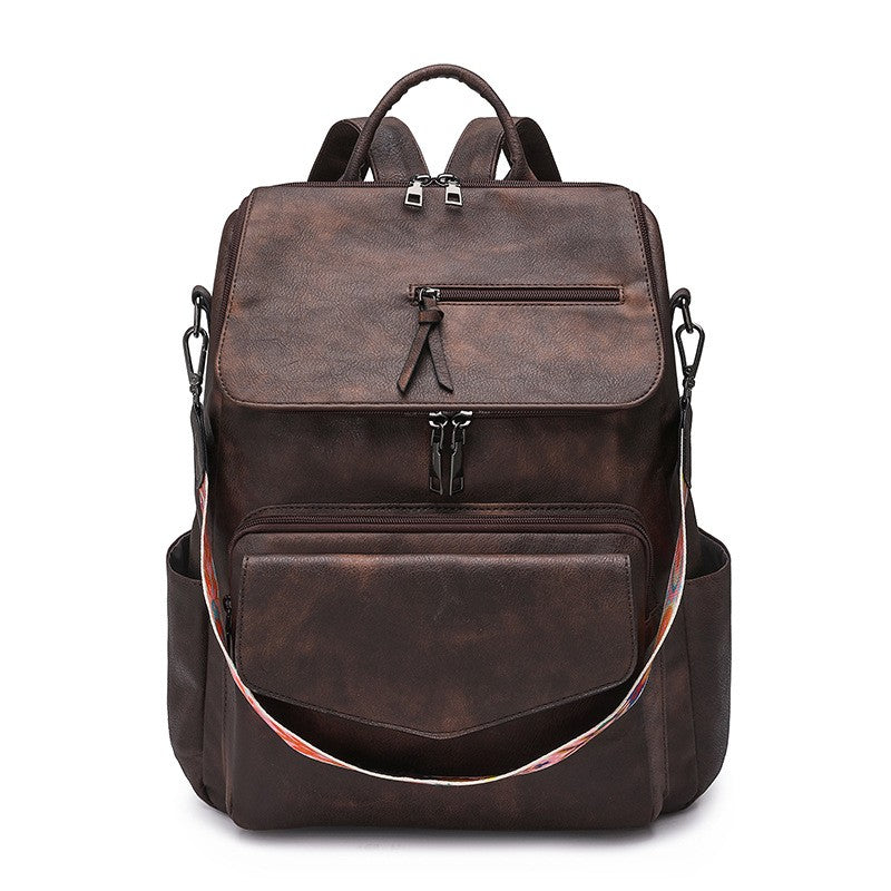Vintage Vegan Leather Convertible Backpack
