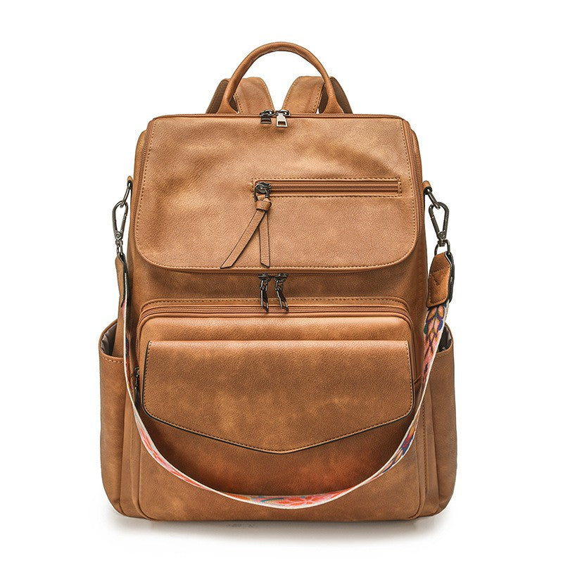 Vintage Vegan Leather Convertible Backpack