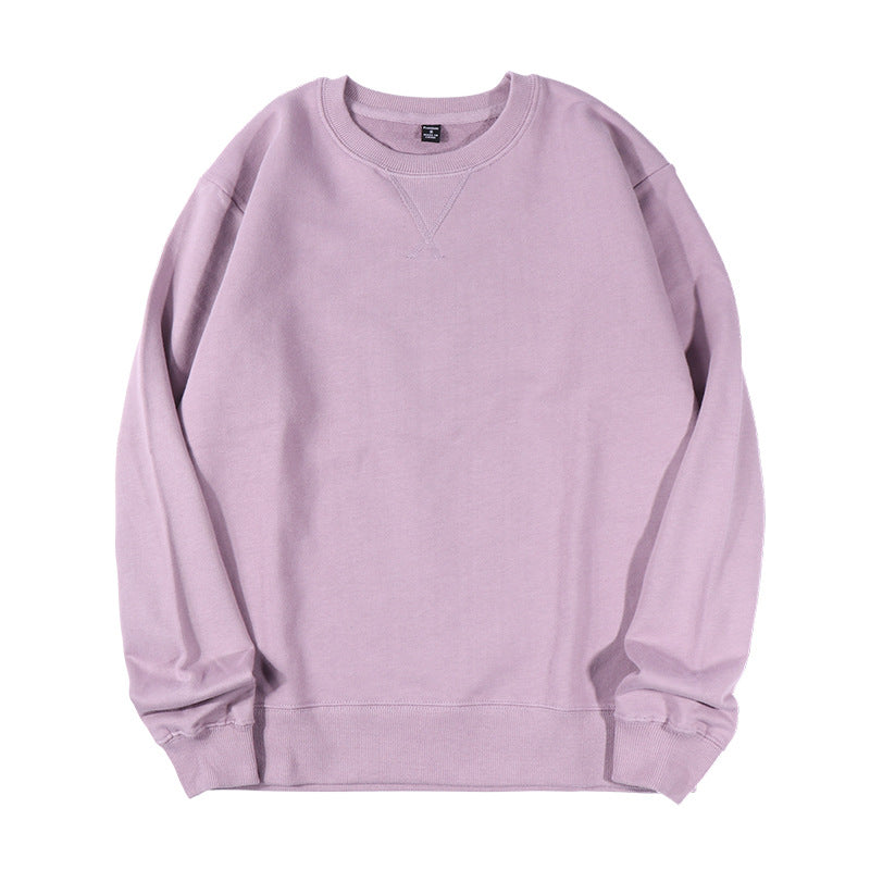 Minimalist Cotton Crewneck Sweatshirt - Lavender