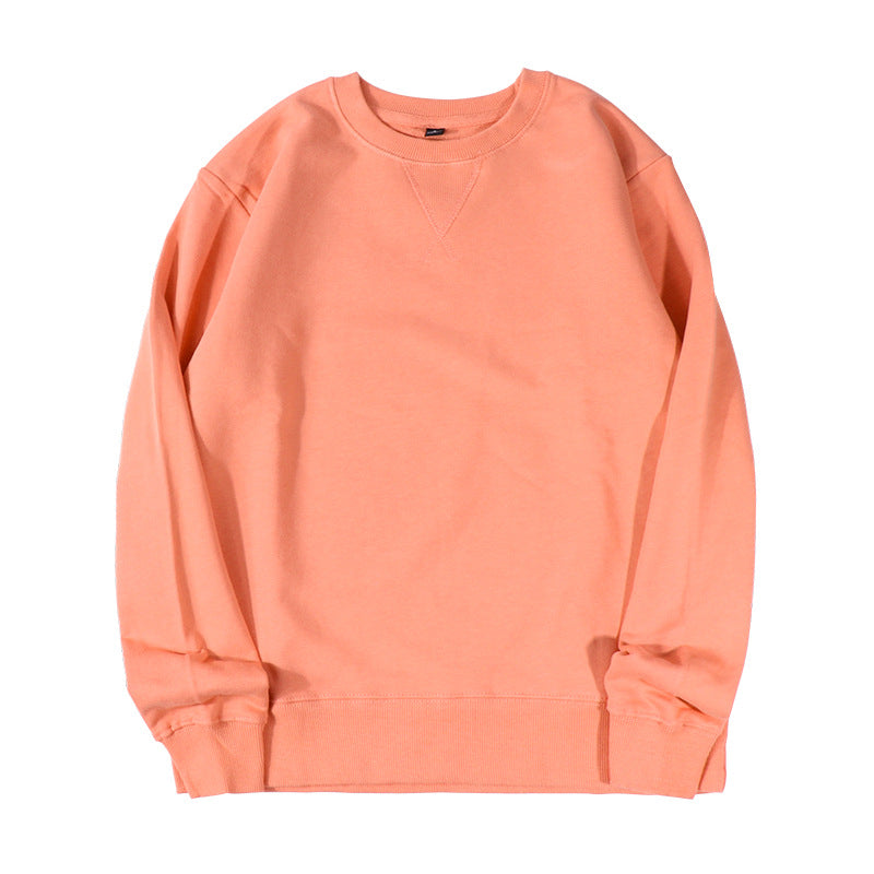 Minimalist Cotton Crewneck Sweatshirt - Salmon