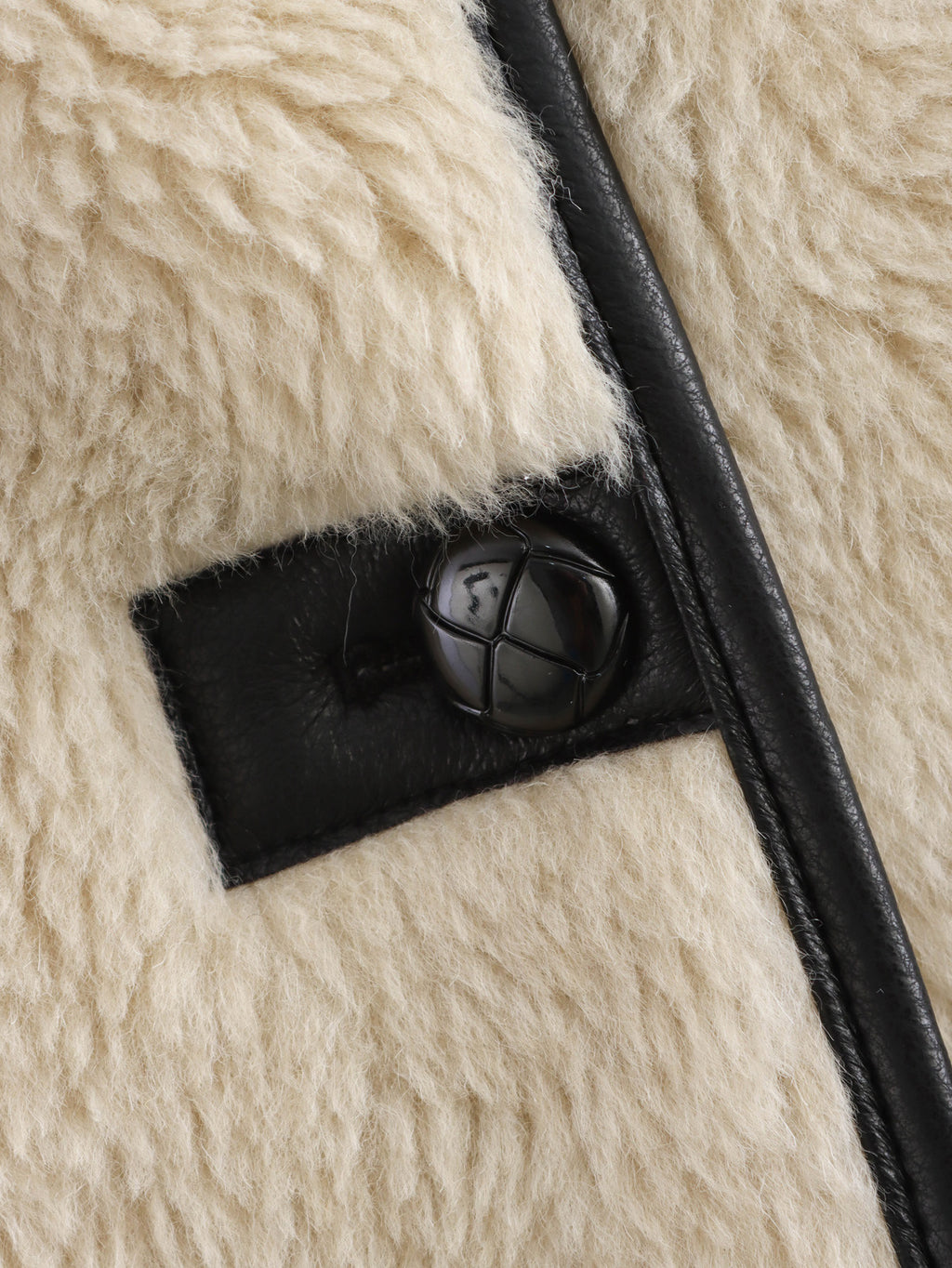 Faux Fur Contrast Piped Short Coat - Apricot - 2