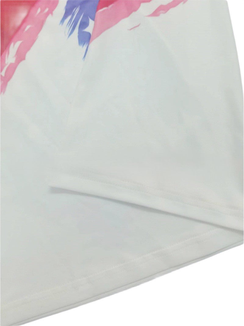 Distressed Flag Print Camisole Top - Color-1 - 1