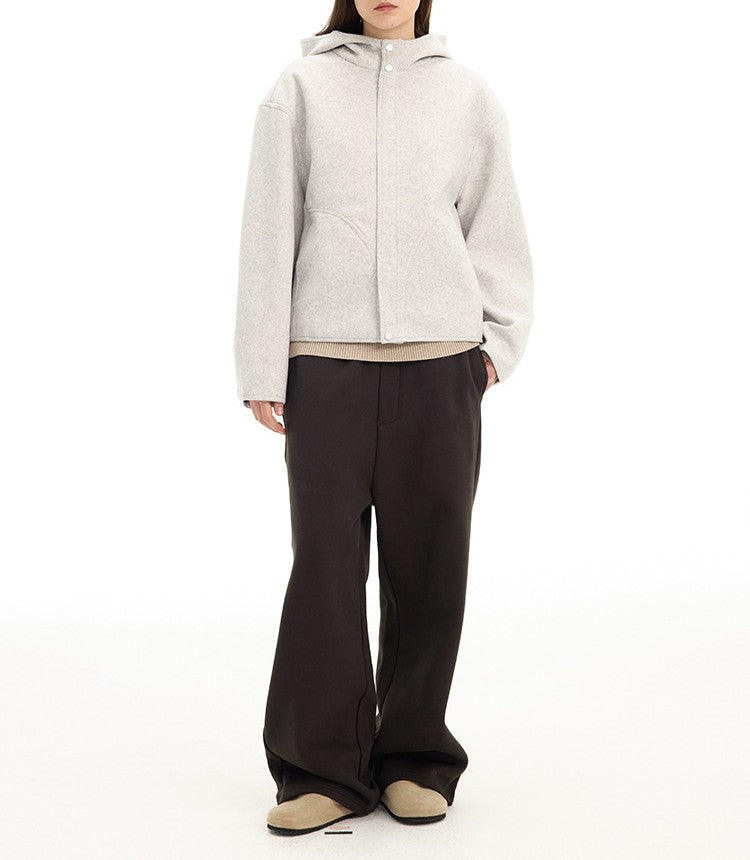 Boxy Hooded Zip Front Fleece Jacket - view 5