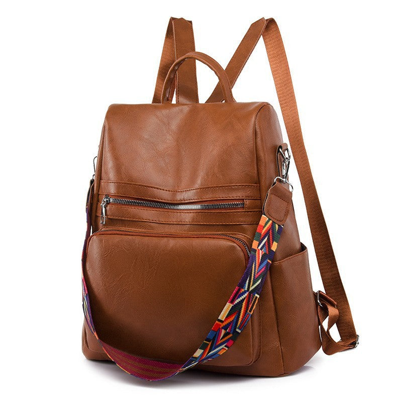 Vegan Leather Backpack Purse with Guitar Strap
