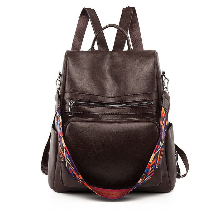 Vegan Leather Backpack Purse with Guitar Strap