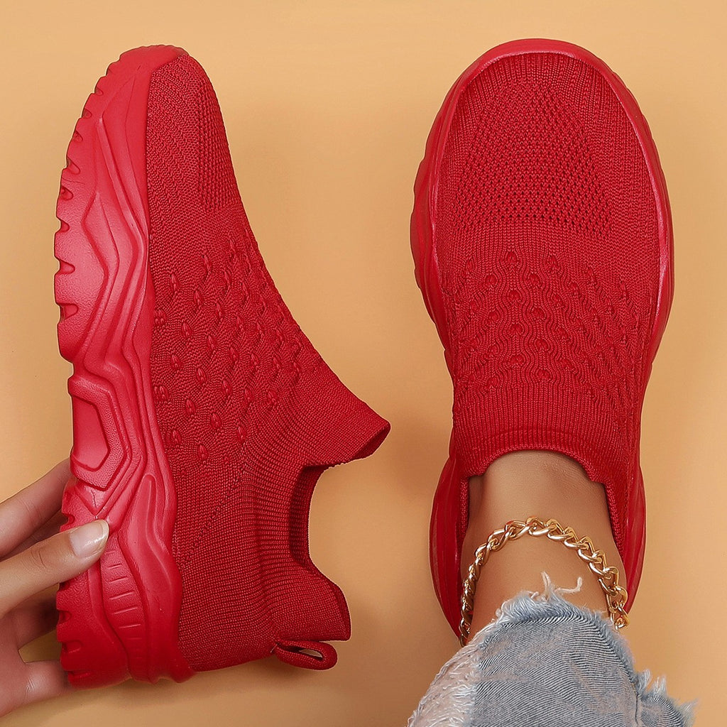 Slip On Platform Knit Sock Sneakers