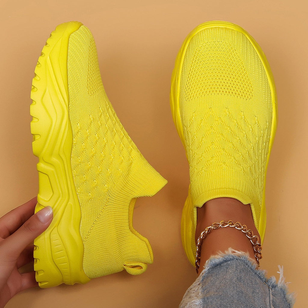 Slip On Platform Knit Sock Sneakers