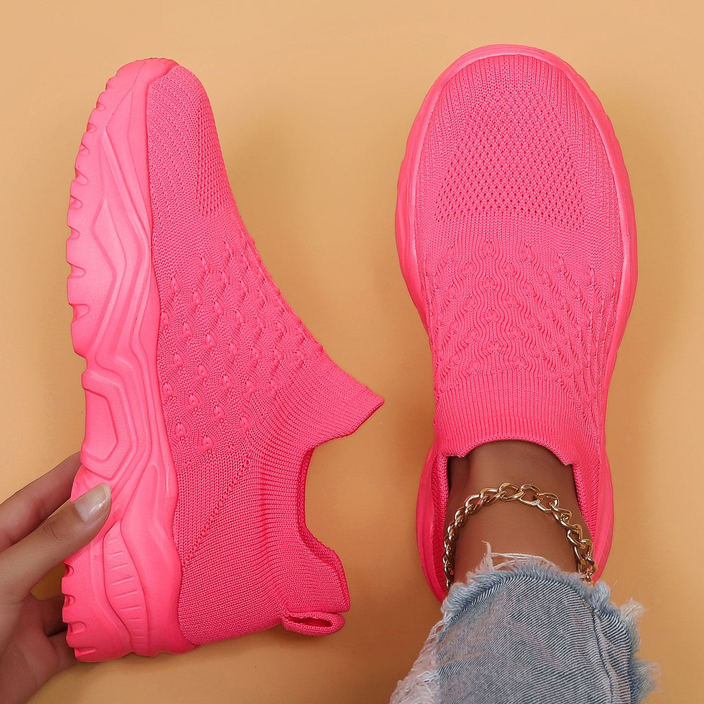 Slip On Platform Knit Sock Sneakers