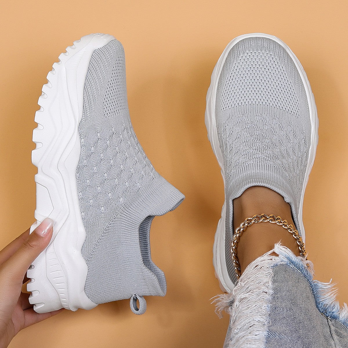 Slip On Platform Knit Sock Sneakers
