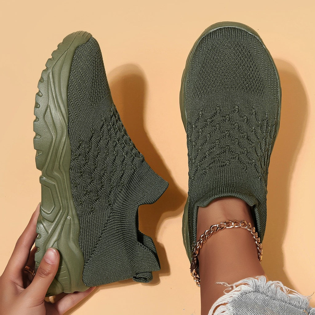 Slip On Platform Knit Sock Sneakers