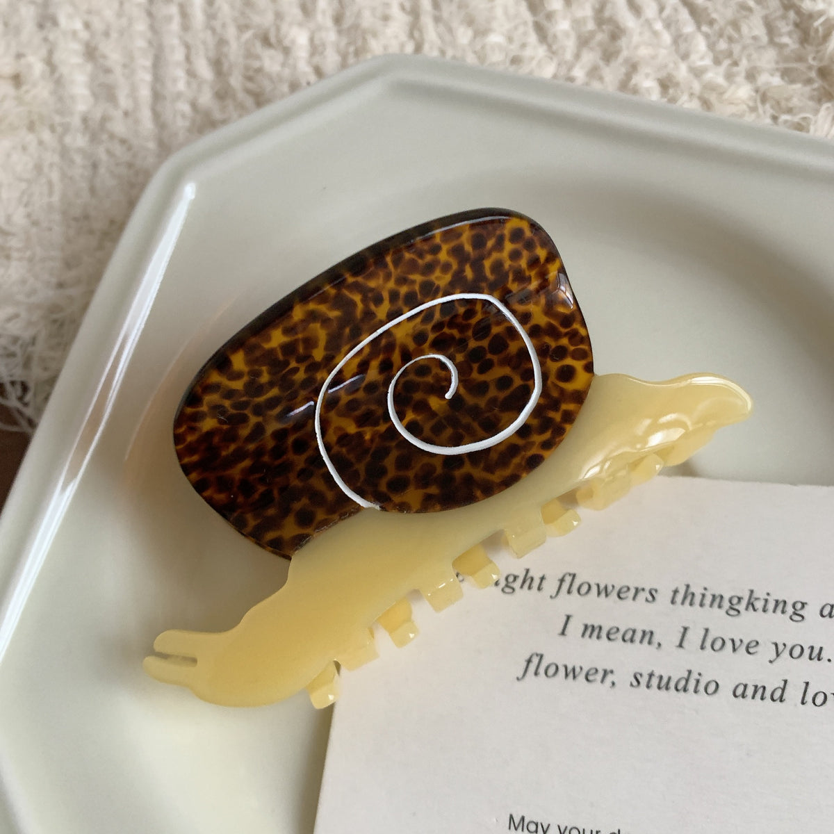 Celestial Snail Acetate Hair Claw Clip - Snail