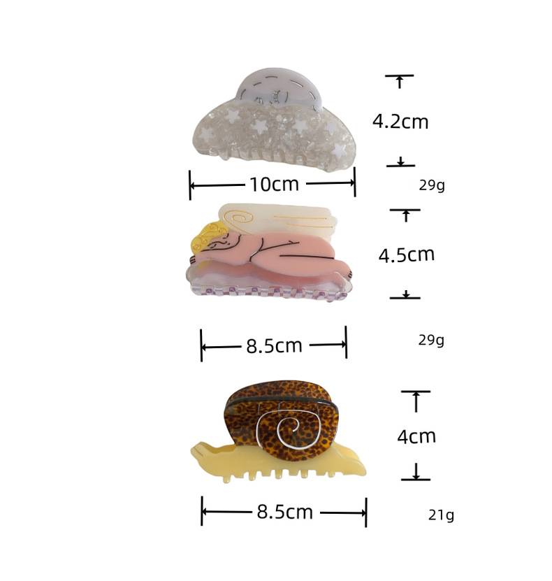 Celestial Snail Acetate Hair Claw Clip - view 1