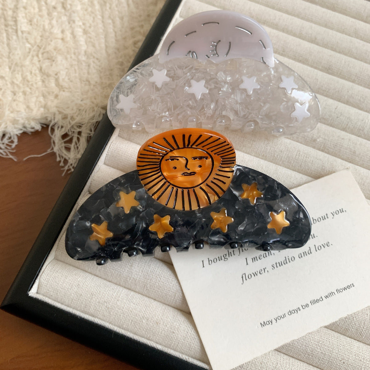Celestial Snail Acetate Hair Claw Clip - view 4
