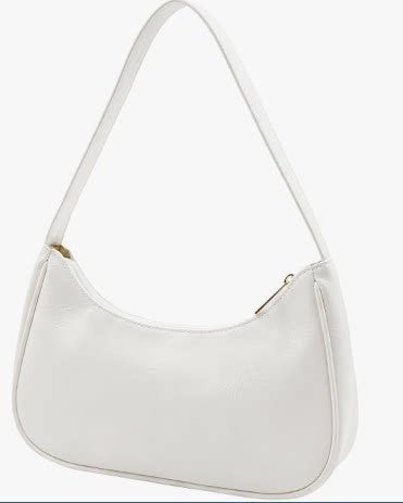 Mini Faux Leather Hobo Shoulder Bag - Ivory