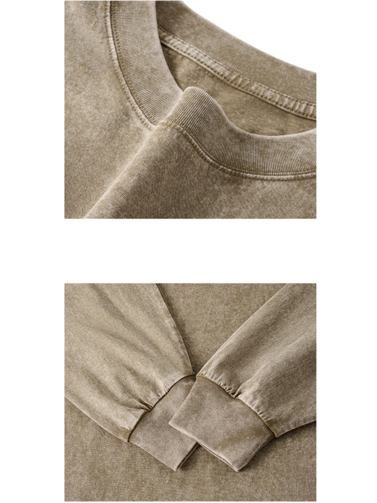 Acid Wash Oversized Long Sleeve Crew Tee - view 5