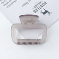Frosted Jelly Rectangle Hair Claw Clip - LightGrey