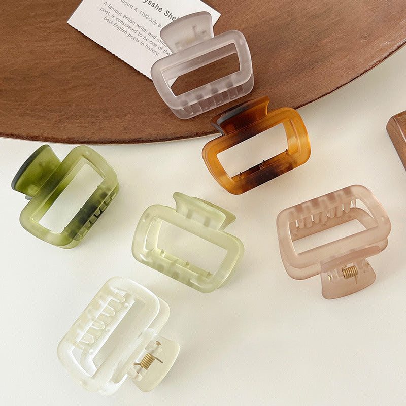 Frosted Jelly Rectangle Hair Claw Clip - view 3