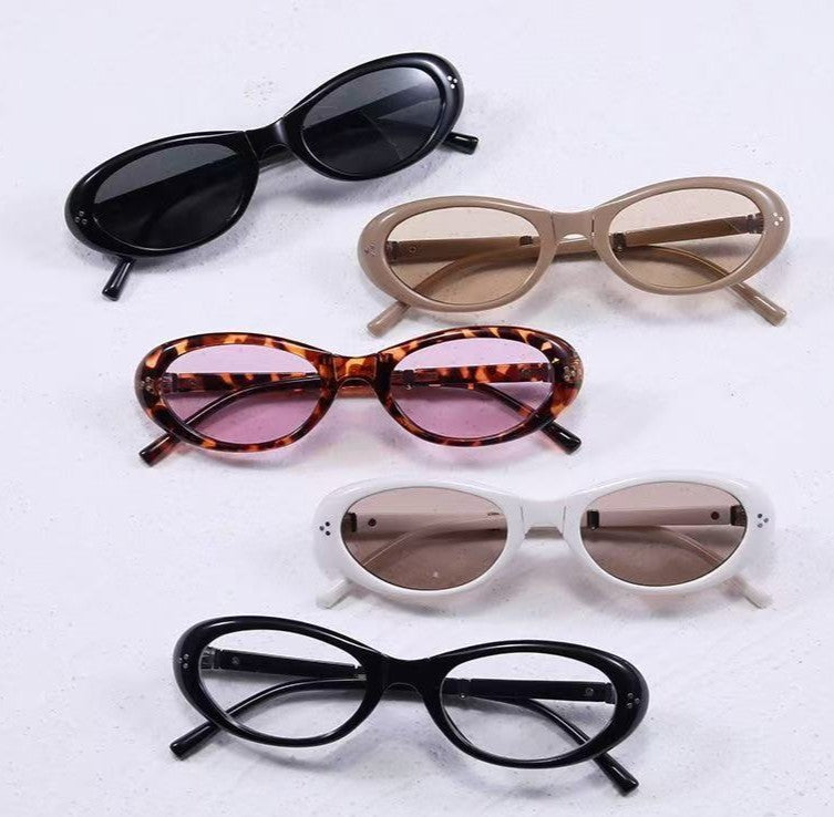 Slim Oval Cat Eye Sunglasses