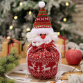 Christmas Character Knit Drawstring Treat Bag Decor - Elderly