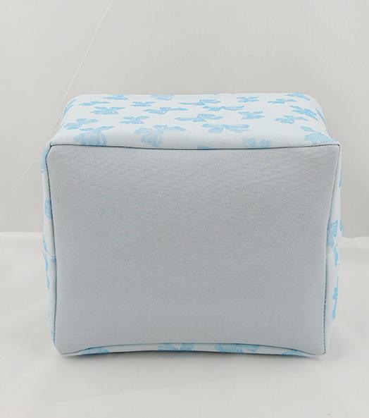 Bow Print Canvas Storage Tote Basket - Blue - 1