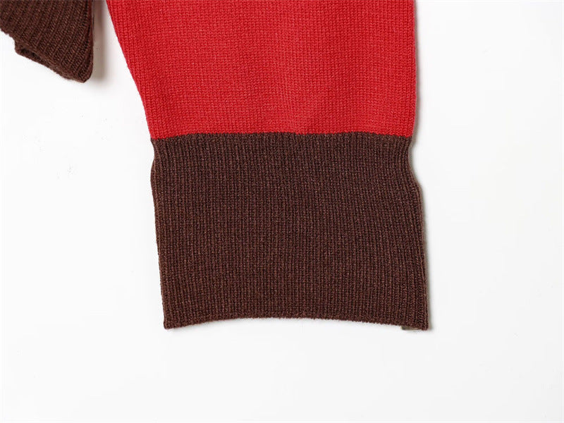 Rugby Stripe Collared Knit Pullover - Brown_R - 3