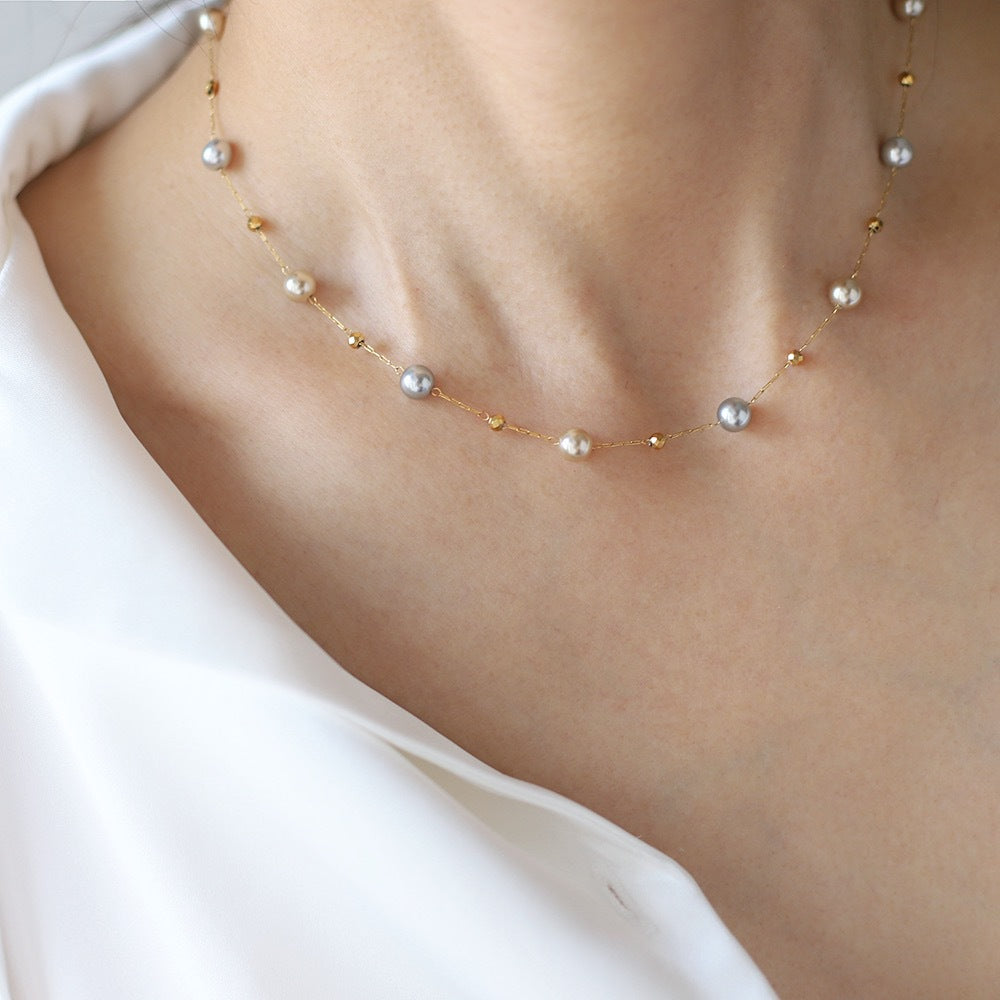 Pearl Station Layering Necklace - view 1