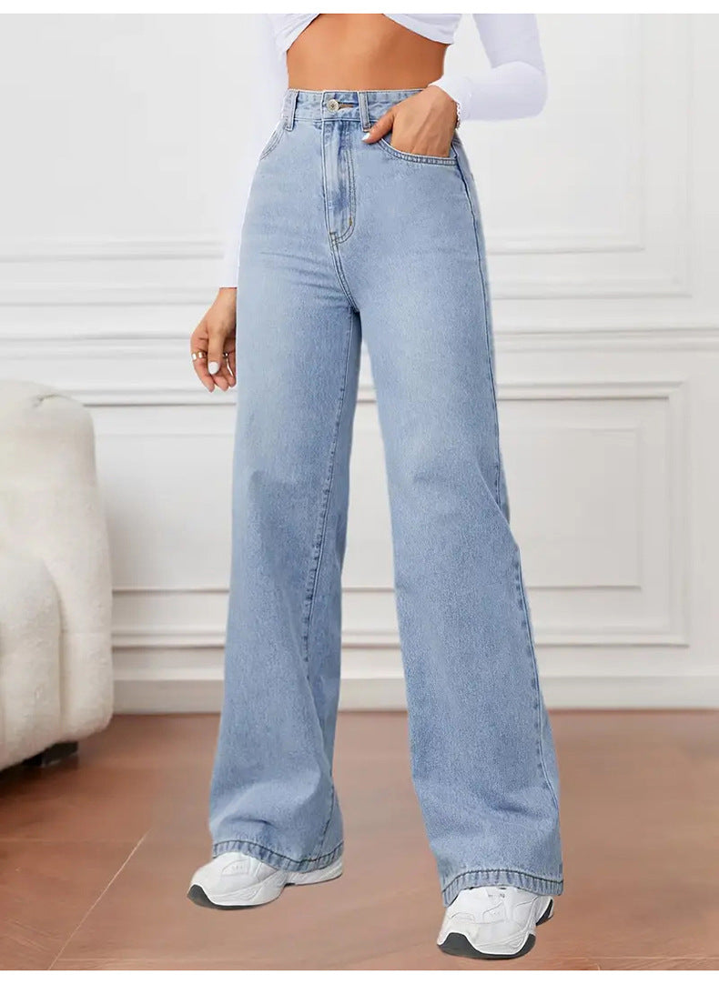 High Rise Loose Straight Leg Jeans