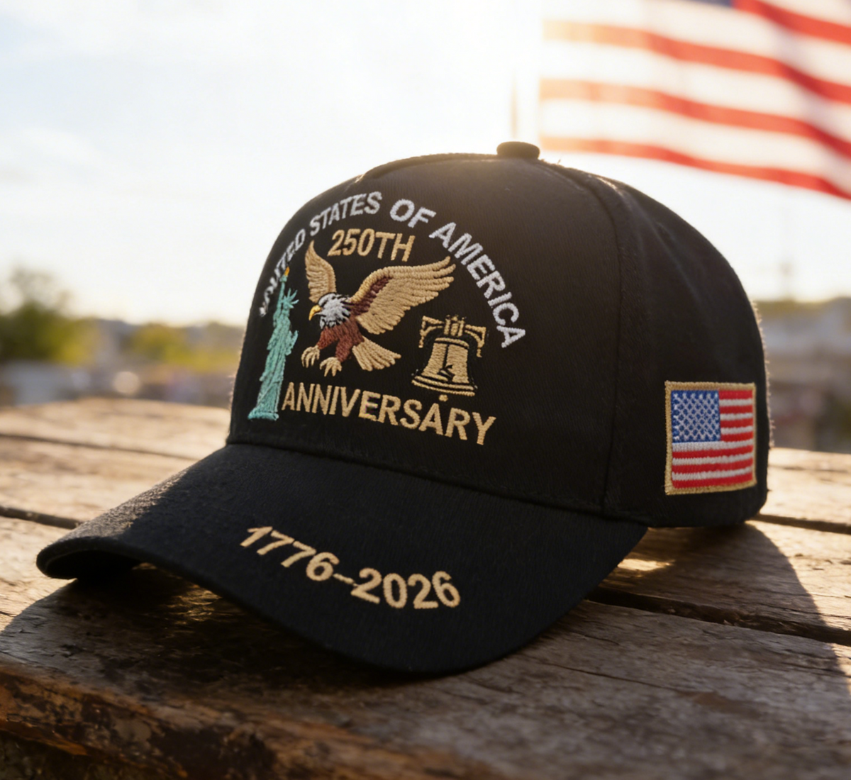 Soaring Eagle Liberty Bell Baseball Cap - Black - 2