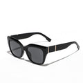 Oversized Square Cat Eye Sunglasses - Black