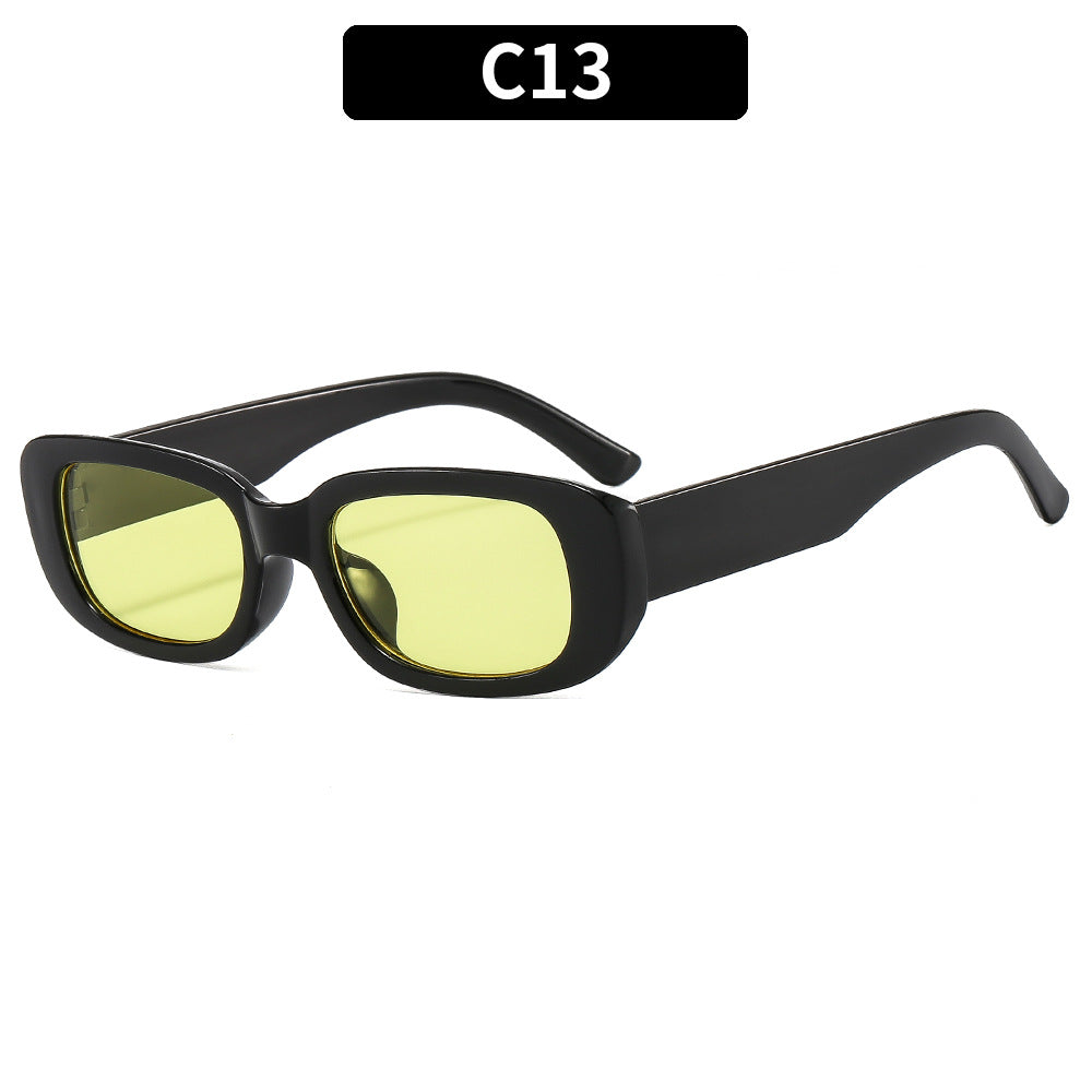 Retro Small Rectangle Frame Sunglasses - C13